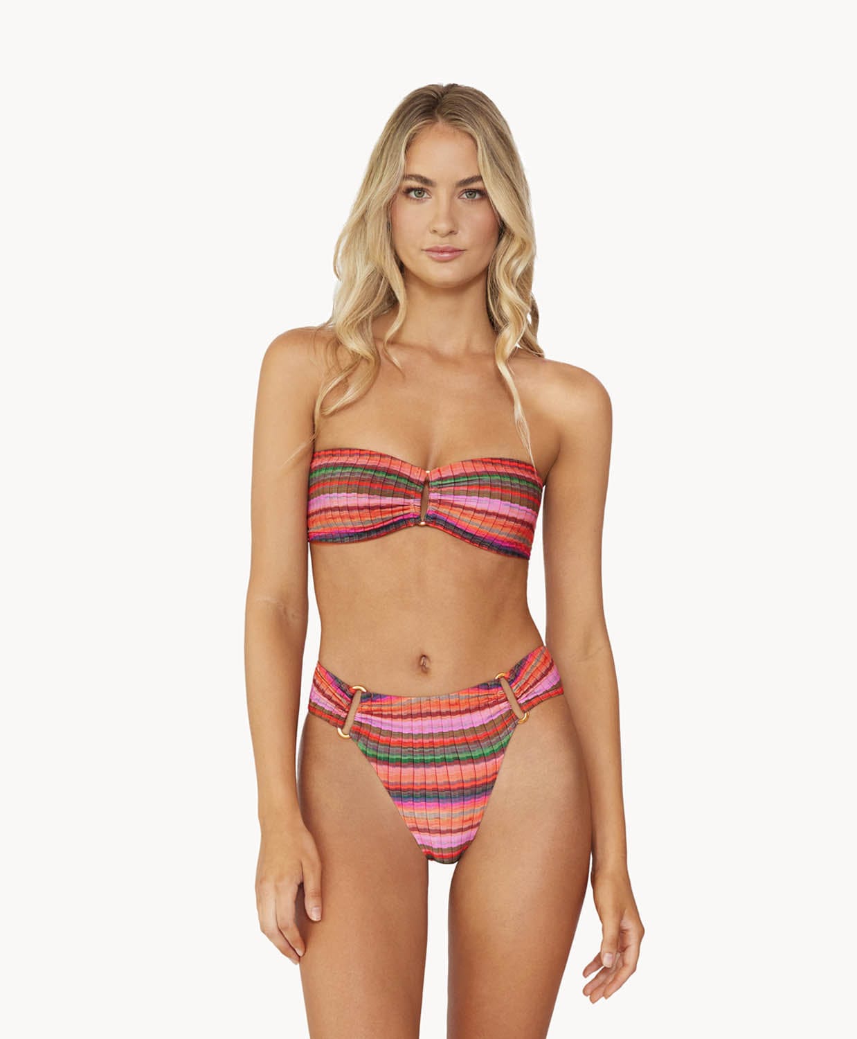 stripe bikini top