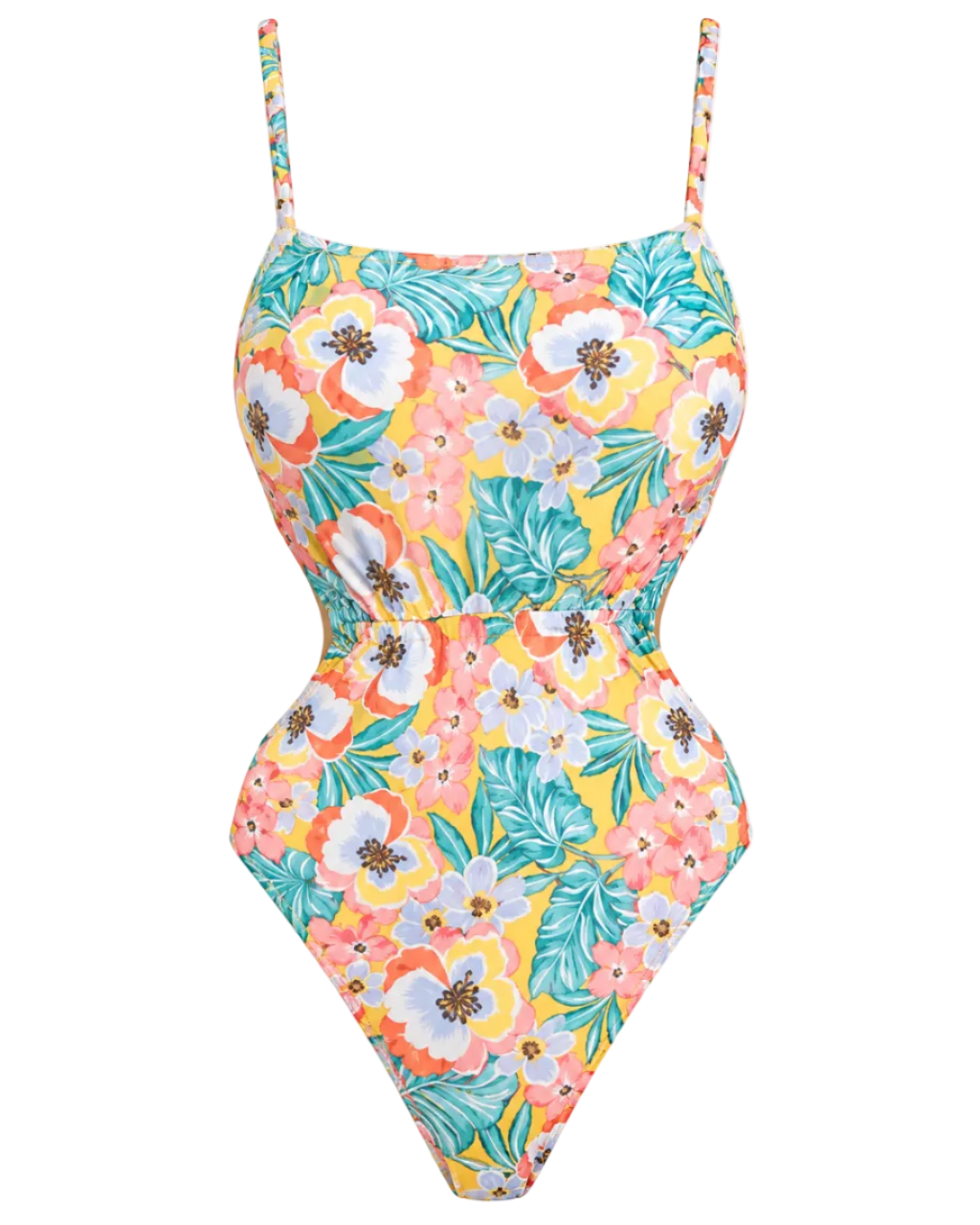 Floral cutout swimsuit on white background - Olivia Paisley