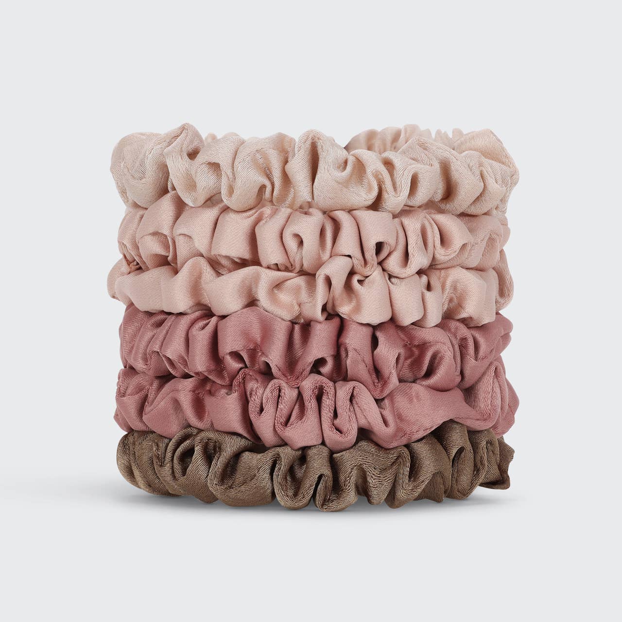 Ultra Petite Satin Scrunchies 6pc - Terracotta - OLIVIA PAISLEY