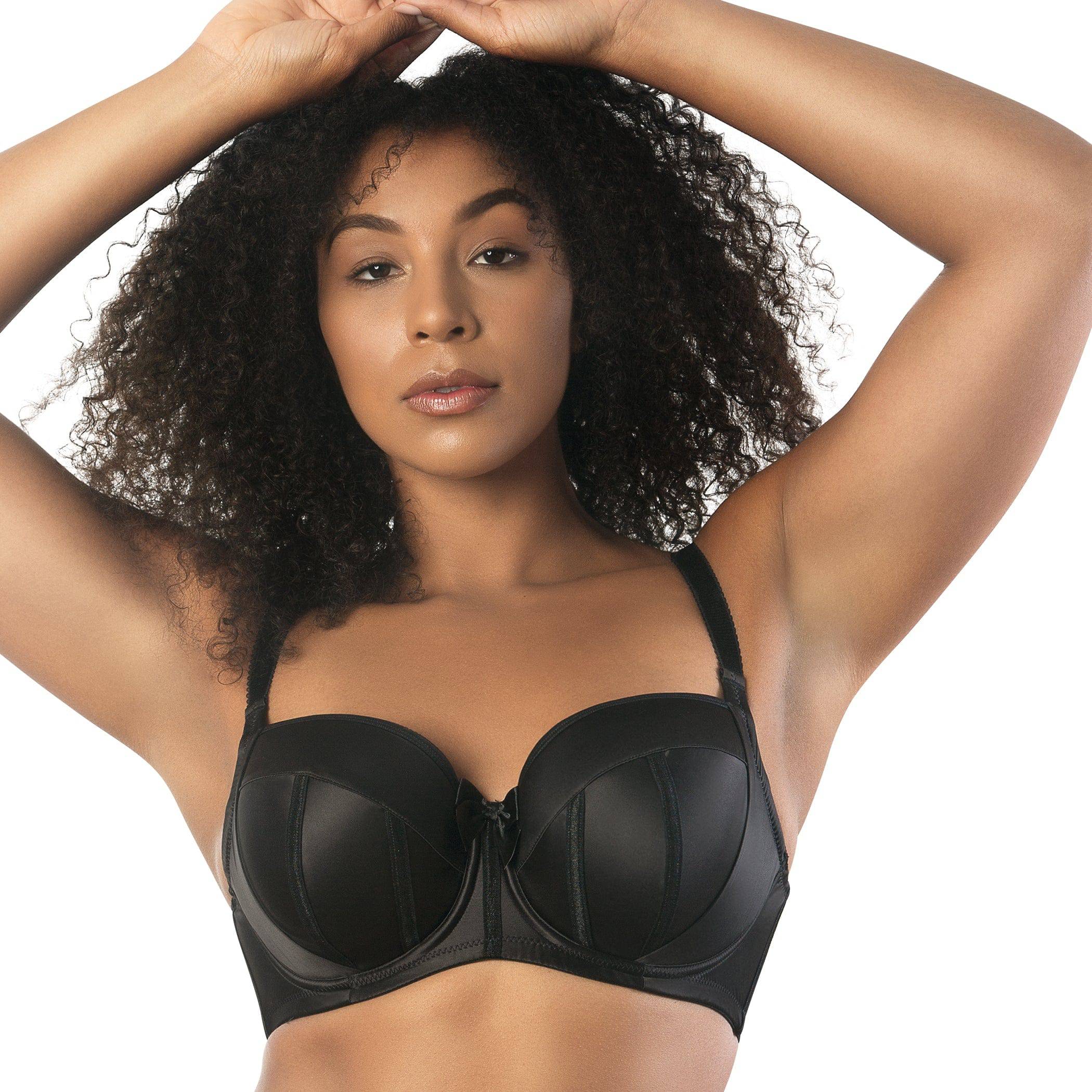 Charlotte Satin Underwire Padded Bra - OLIVIA PAISLEY