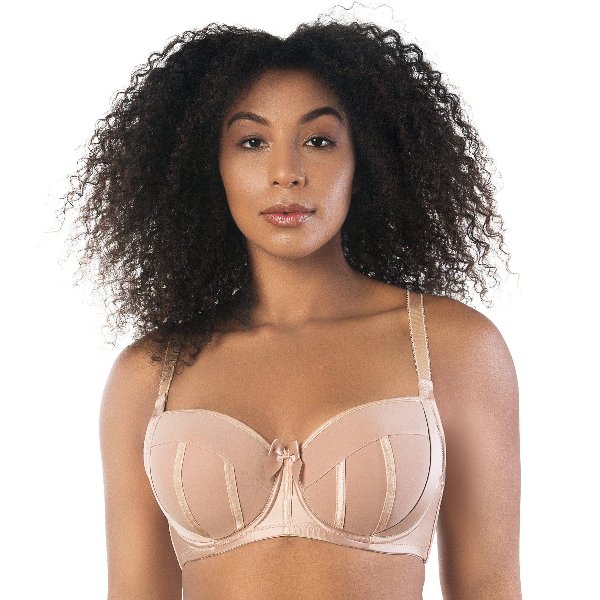 Charlotte Satin Underwire Padded Bra - OLIVIA PAISLEY