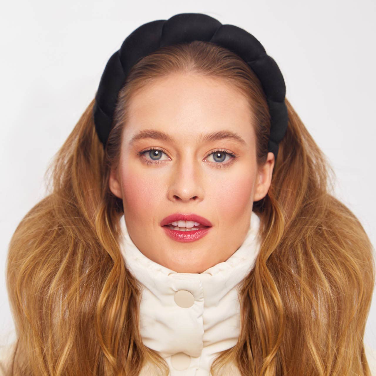 Recycled Fabric Puffy Headband 1pc Black