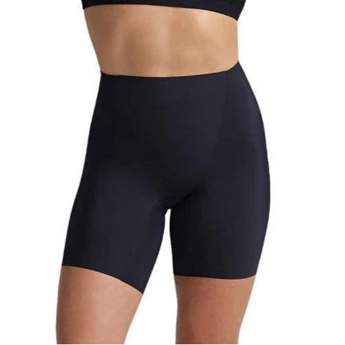 Woman in black commando shapewear