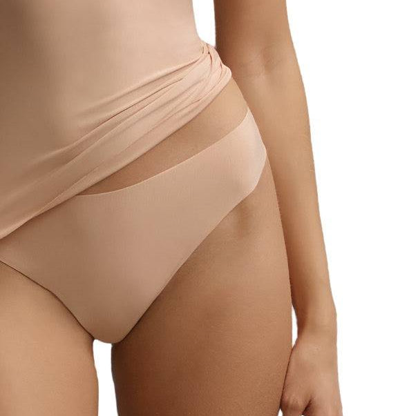 butter soft mid-rise thong in nude