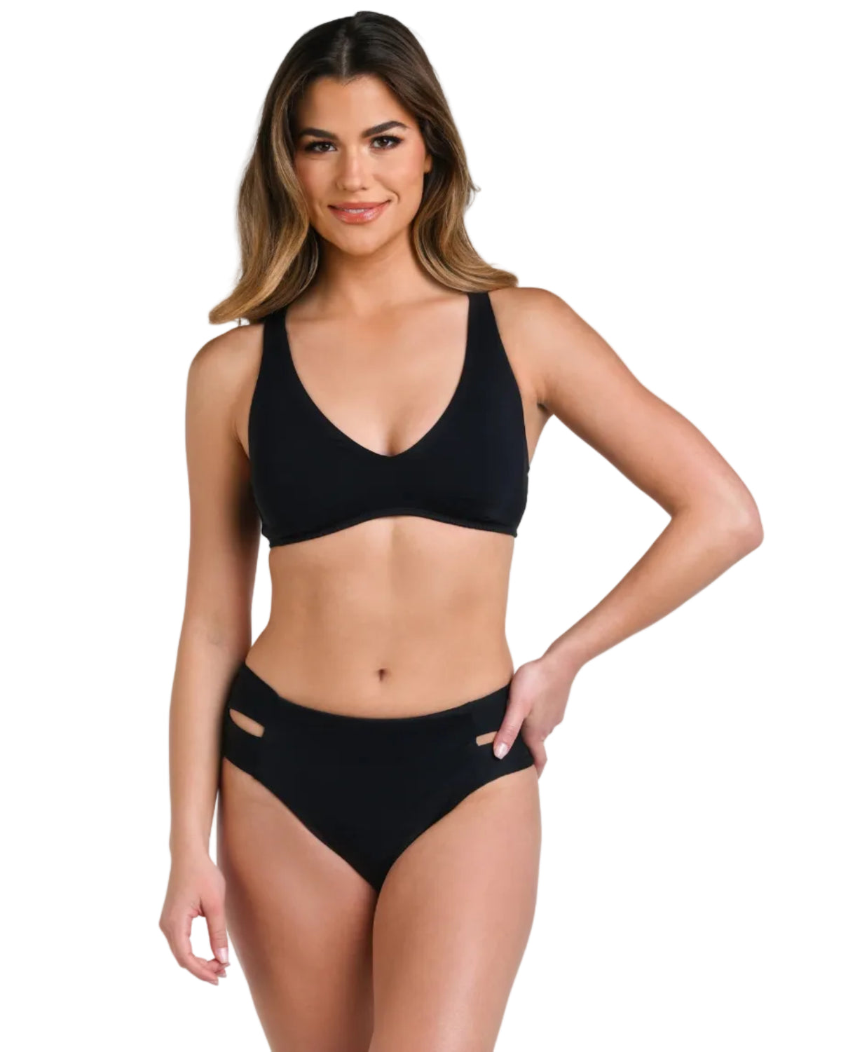 Mid-Waist Keyhole Bikini Bottom