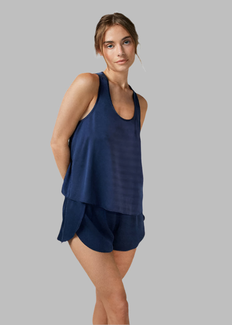 Washable Silk Set Tank Short - OLIVIA PAISLEY 