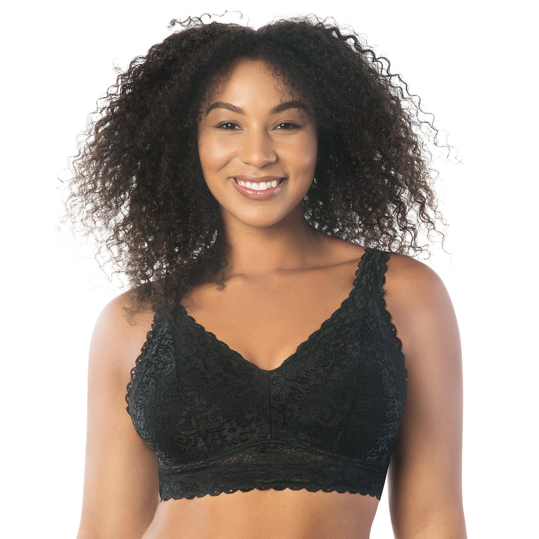 black wire-free lace bra